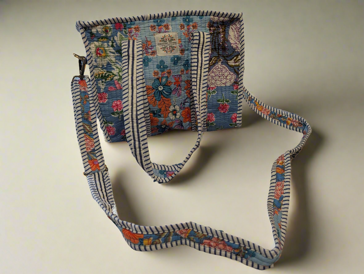 Blue cross over bag