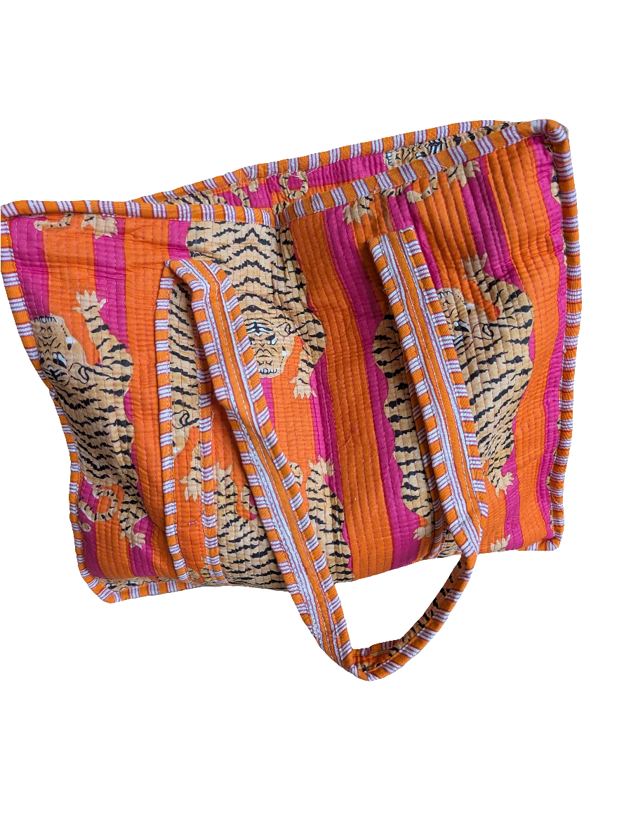 Orange and Pink Tote bag