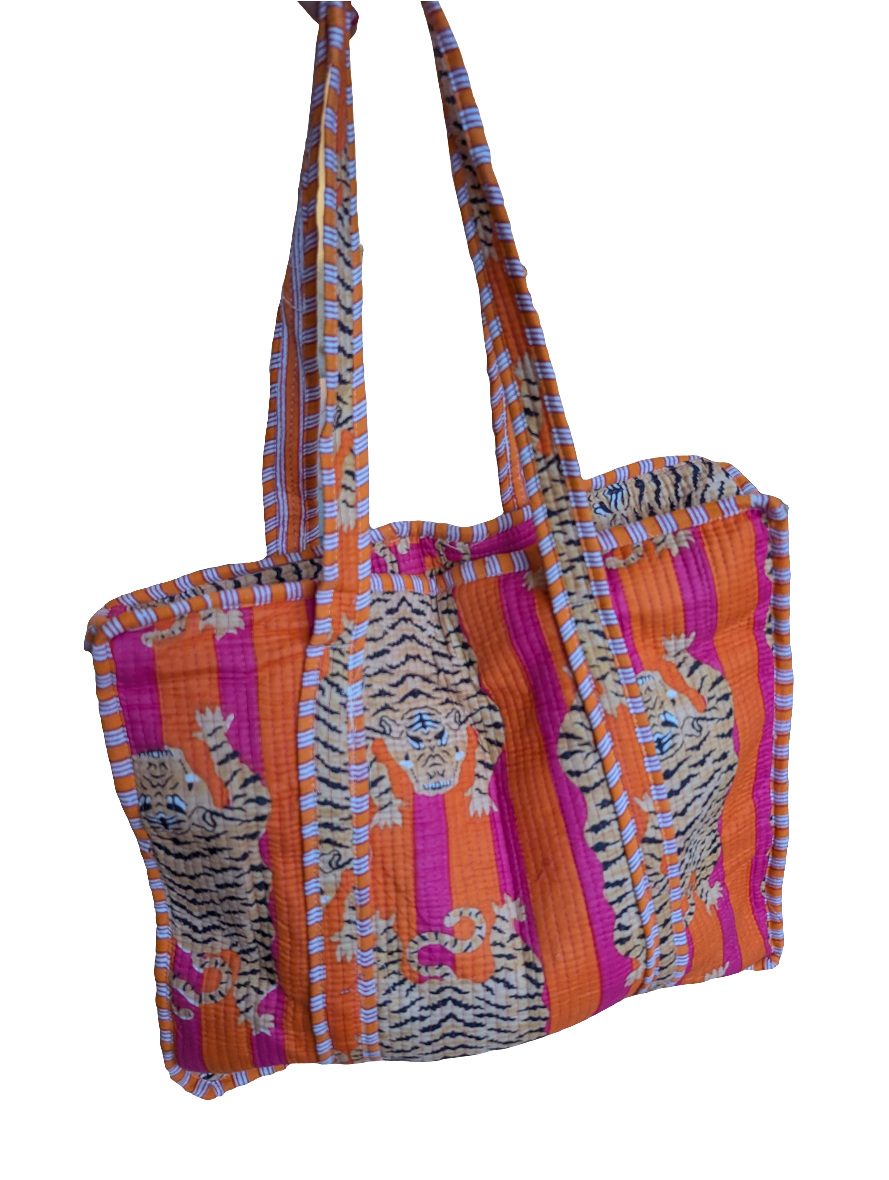 Orange and Pink Tote bag