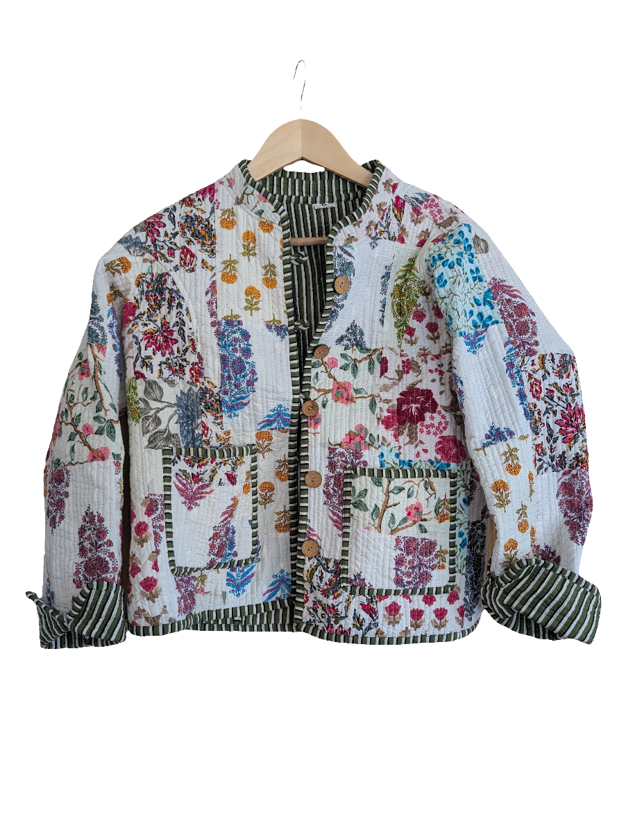 Patchwork revisable jacket