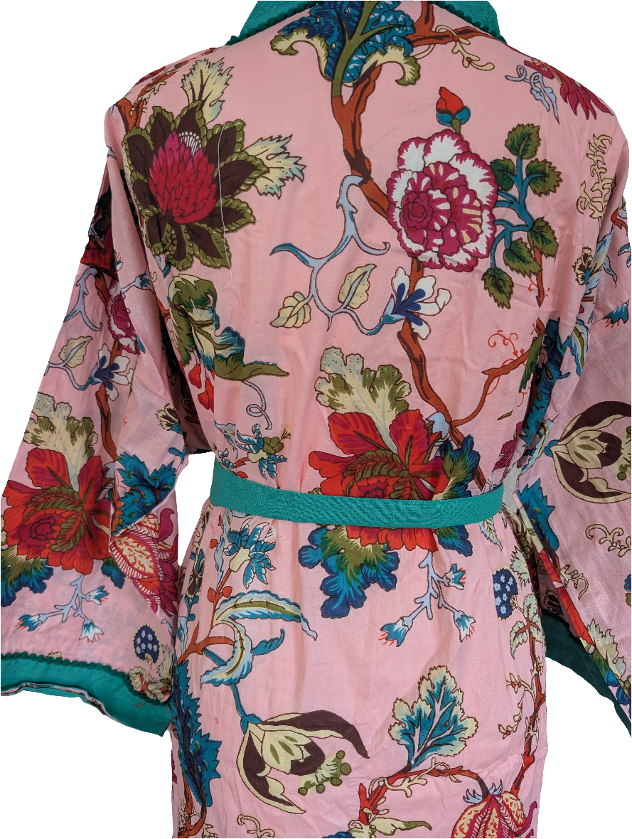 Pink Lightweight 100% cotton robe
