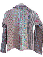 Beige Patchwork revisable jacket