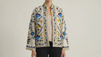 White Velvet Suzani Jacket