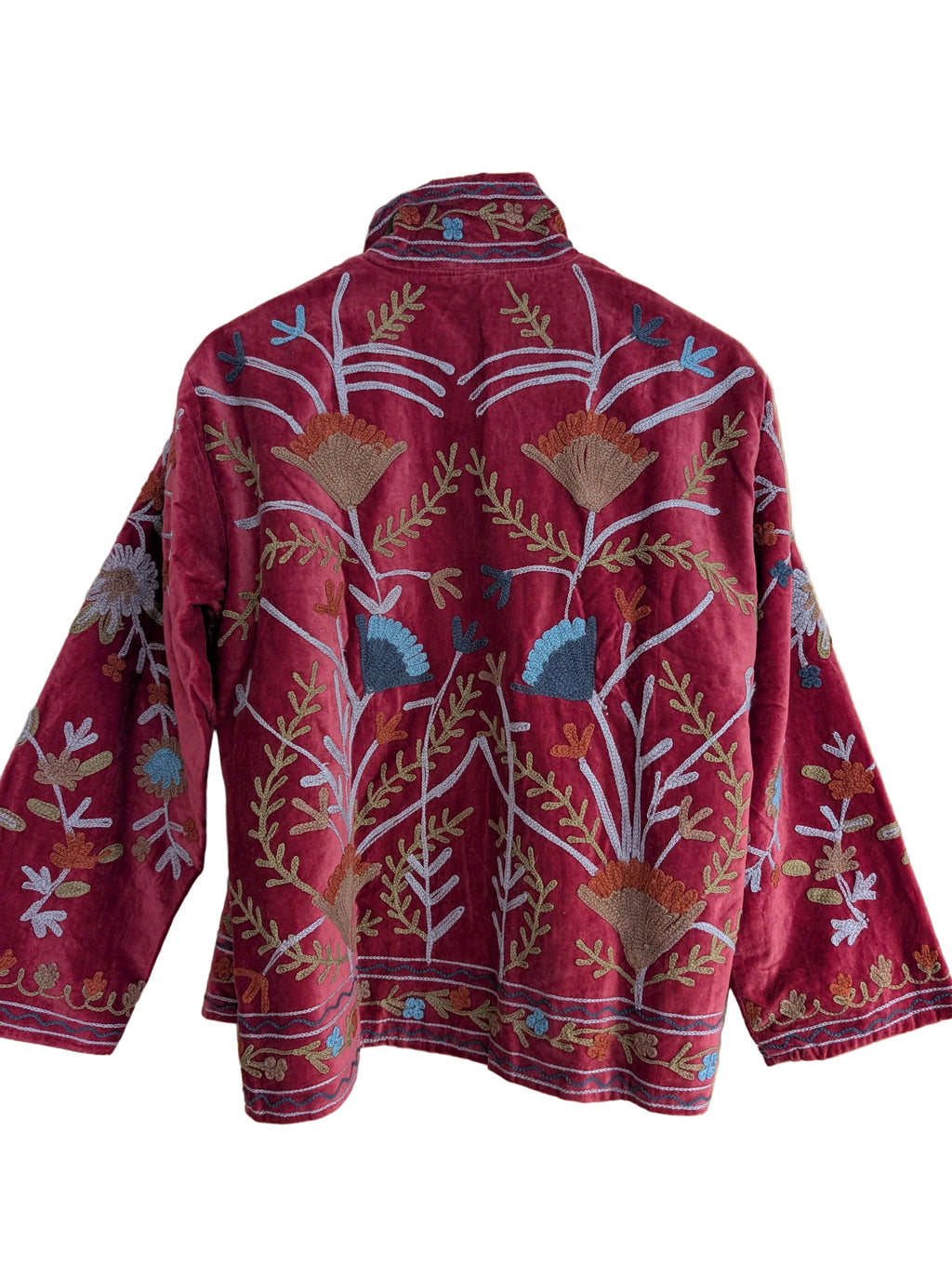 Red Velvet Suzani Jacket