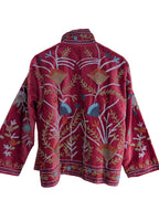 Red Velvet Suzani Jacket