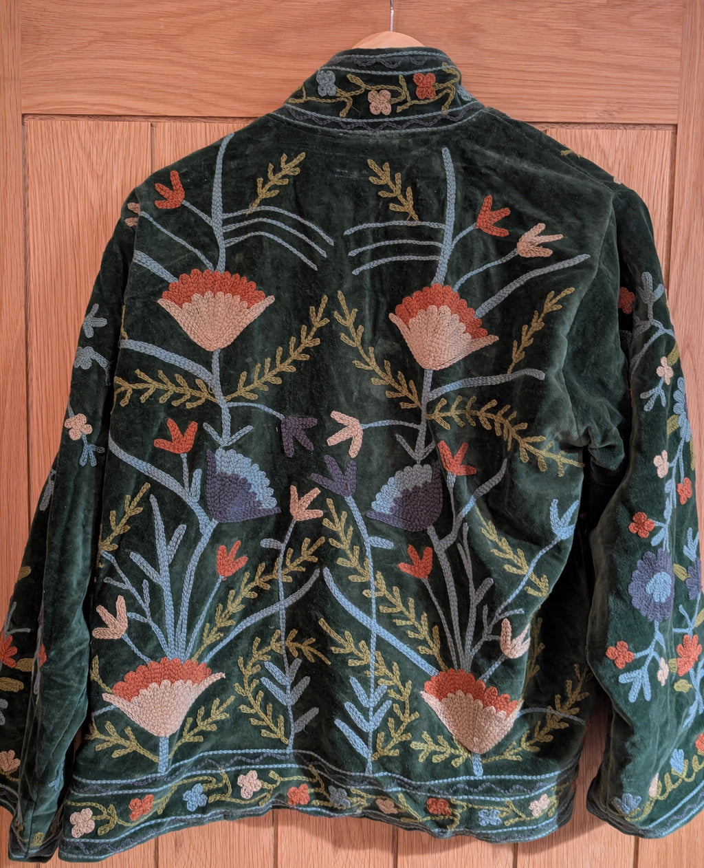 Green Velvet Suzani Jacket