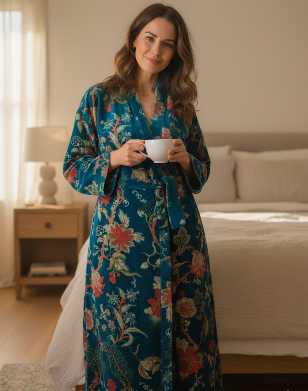 Teal Velvet Robe