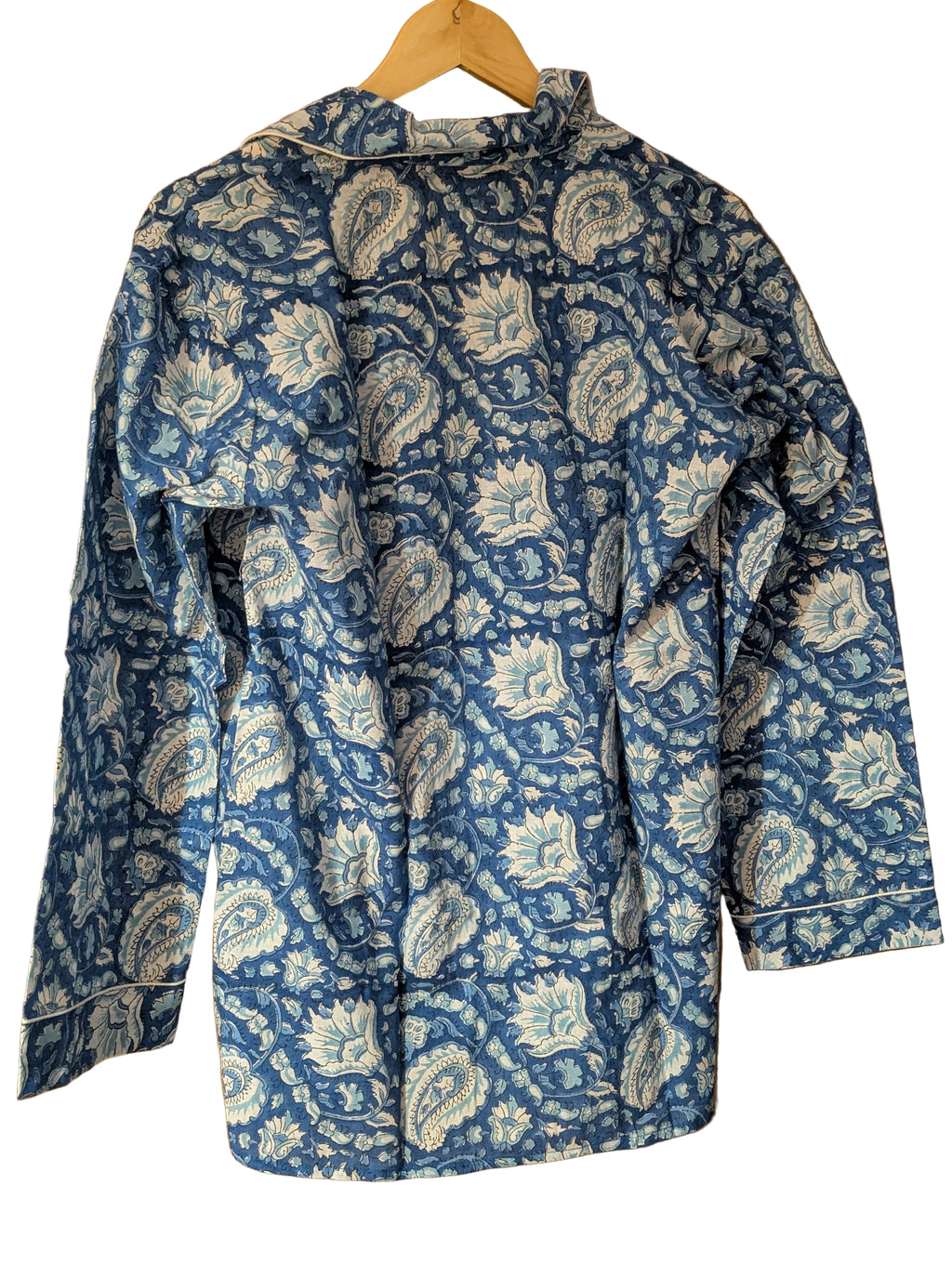 Blue Handblock printed 100% cotton Pajama set