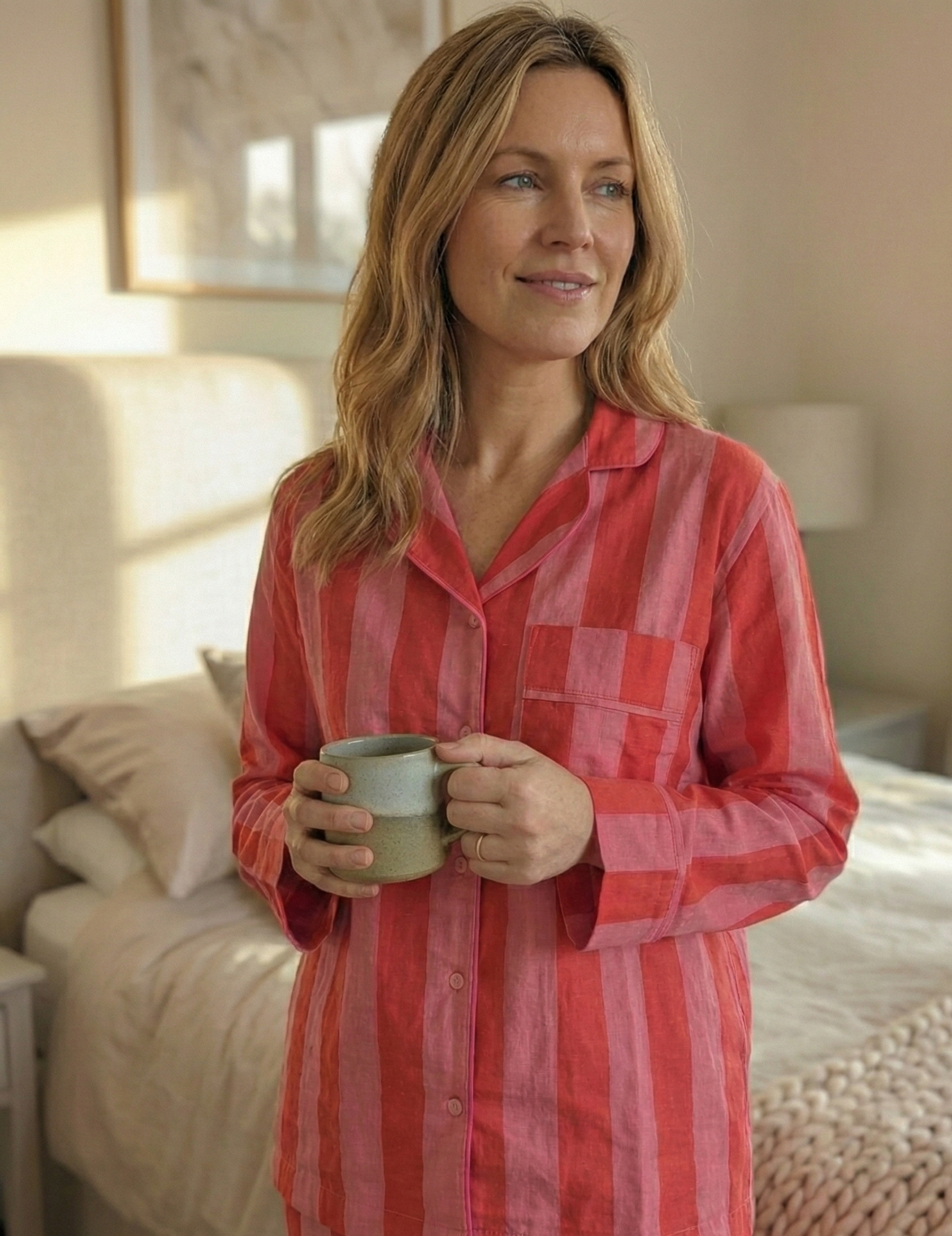 Pink Stripe Pajama Set