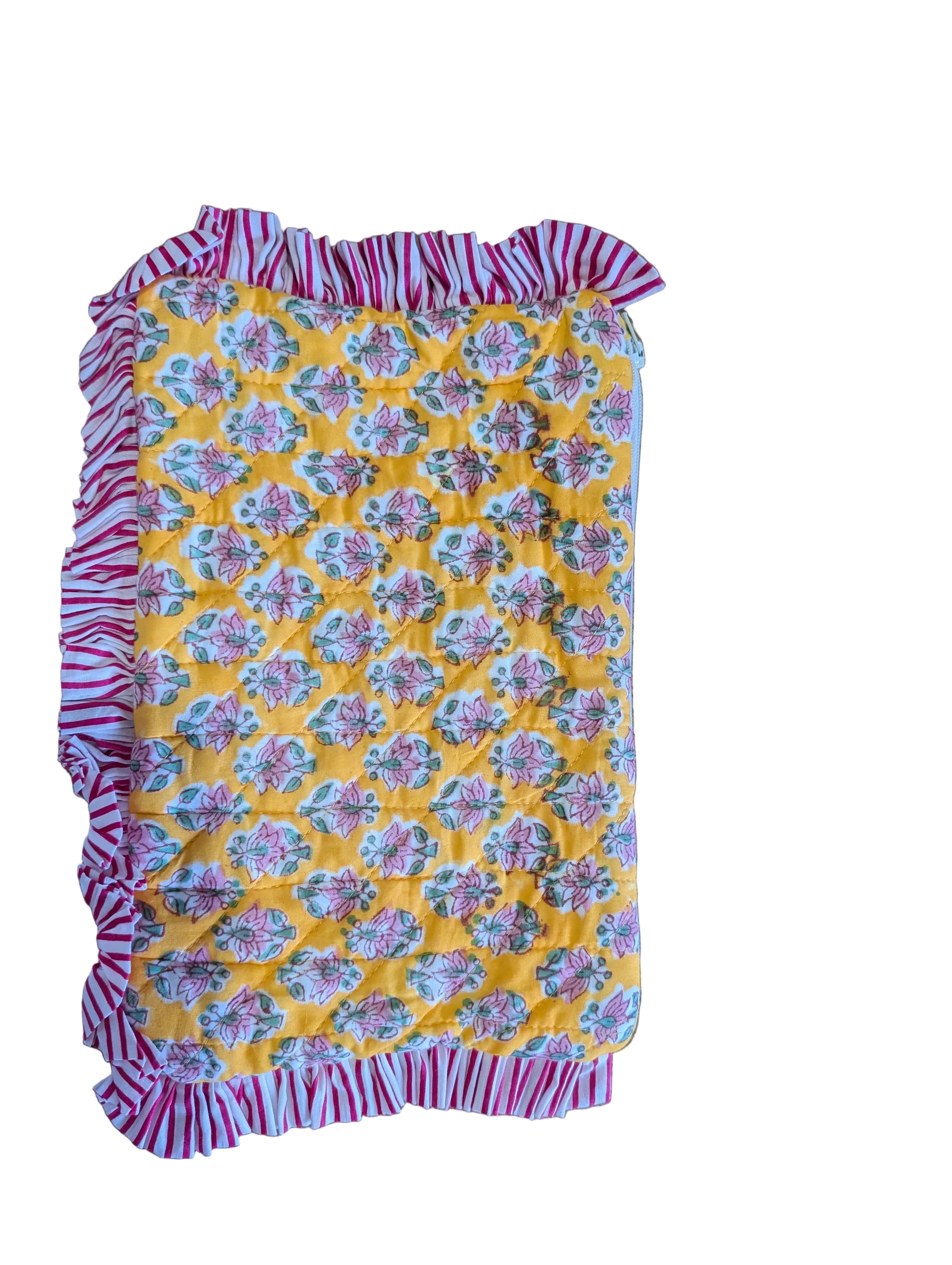 Block Printed Cotton Pouch