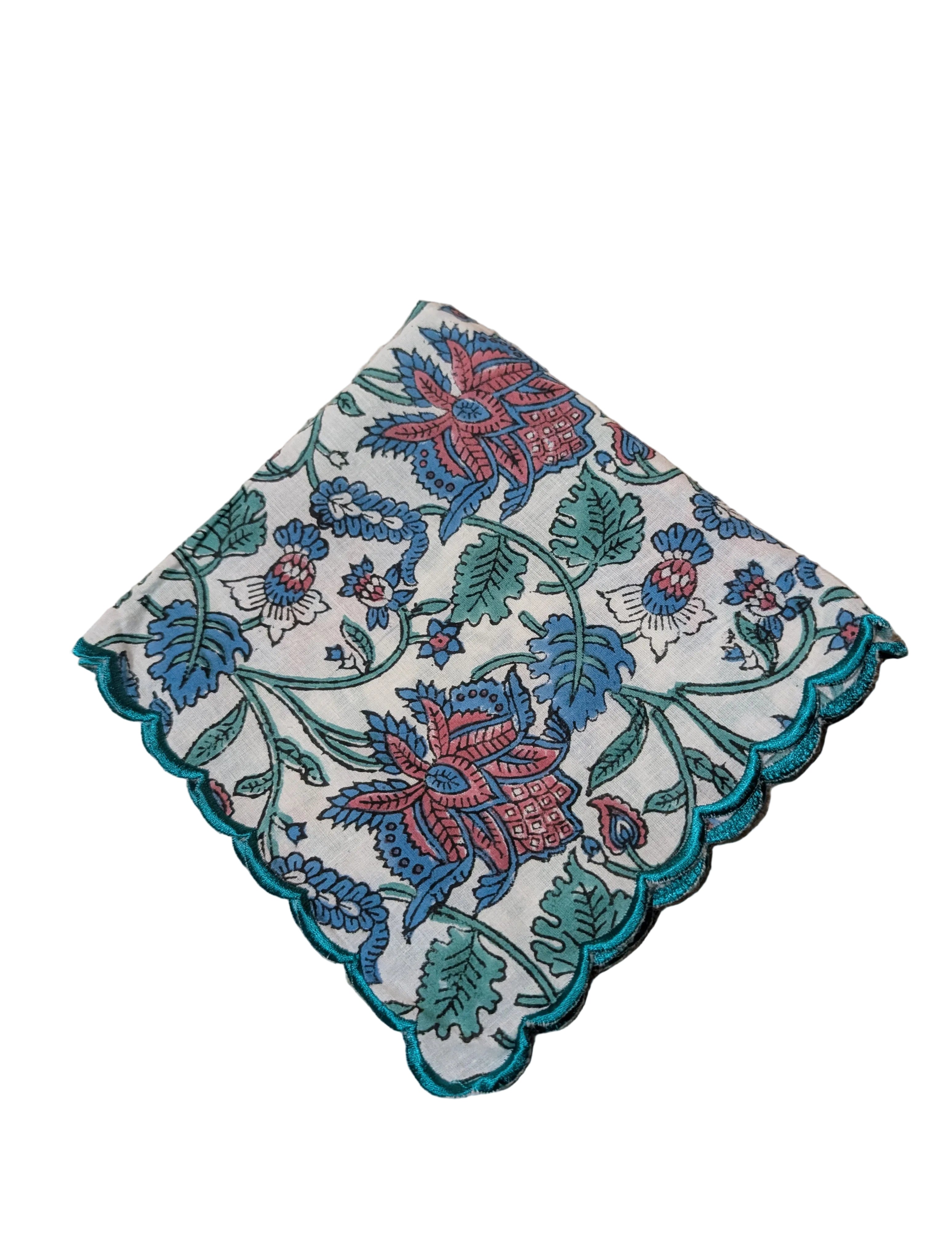 Handblock Printed Napkins- Set of 4