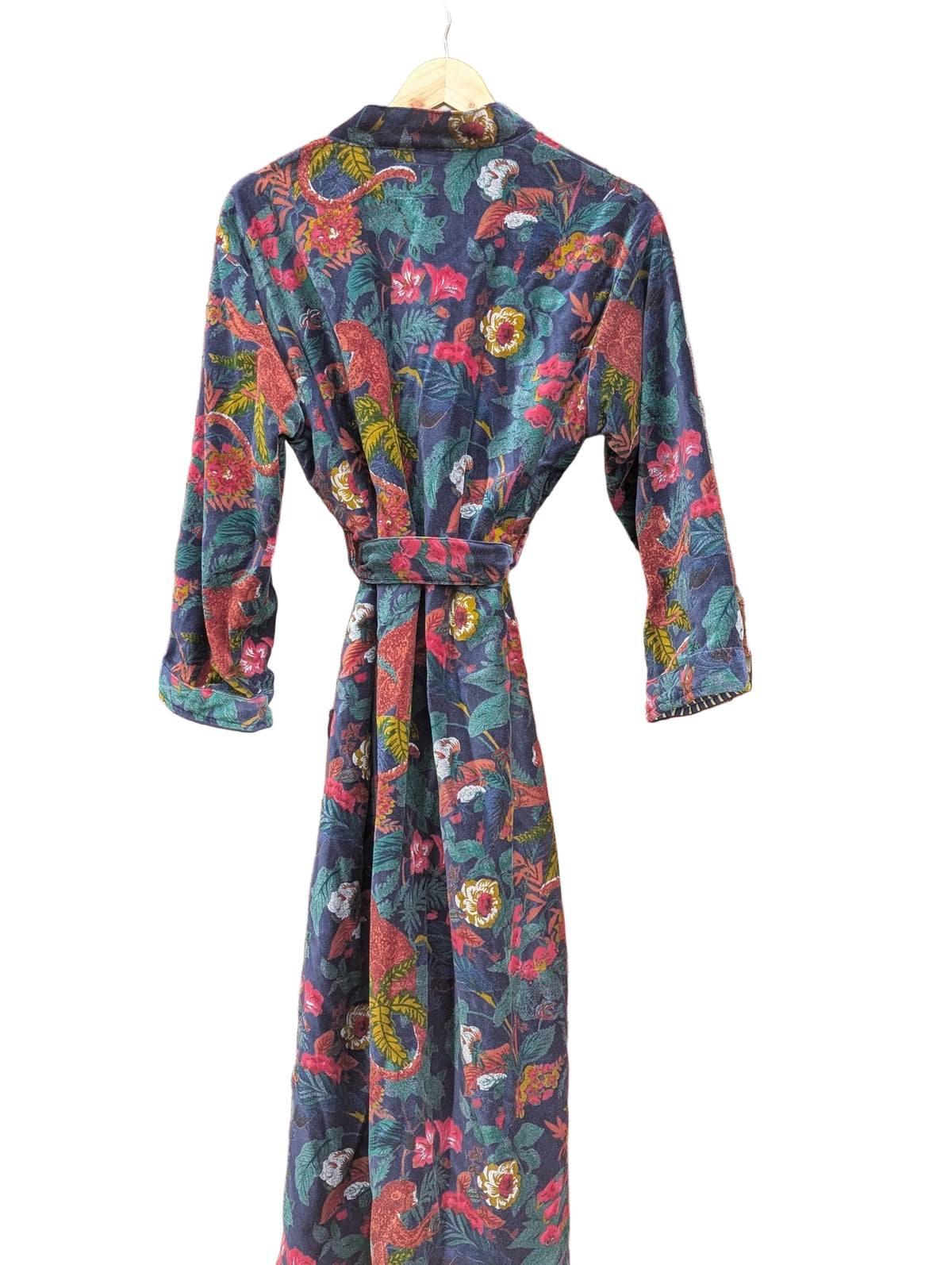 Wild Botanica Luxury Robe– Midnight Blue