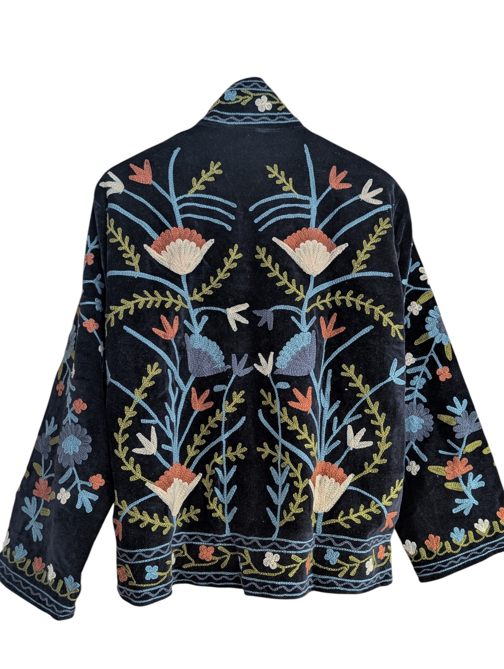 Black Velvet Suzani Jacket