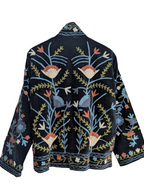 Black Velvet Suzani Jacket