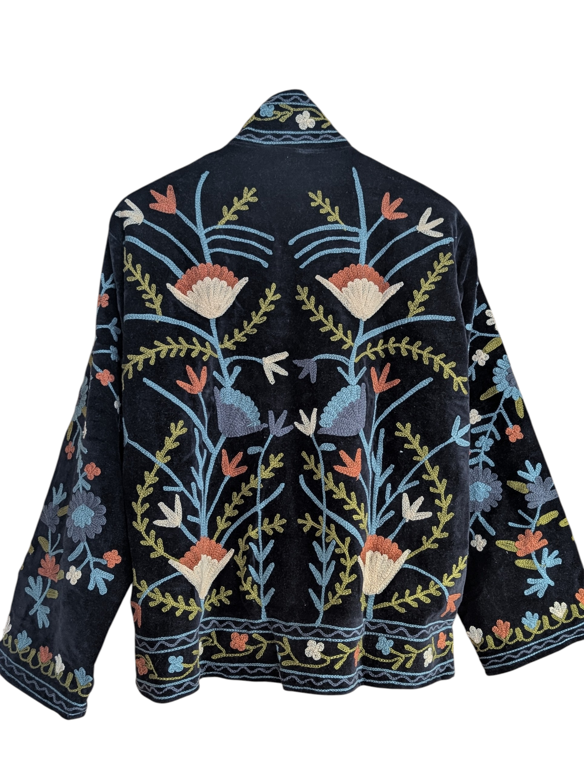 Black Velvet Suzani Jacket