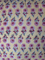 Floral handblock printed cushion
