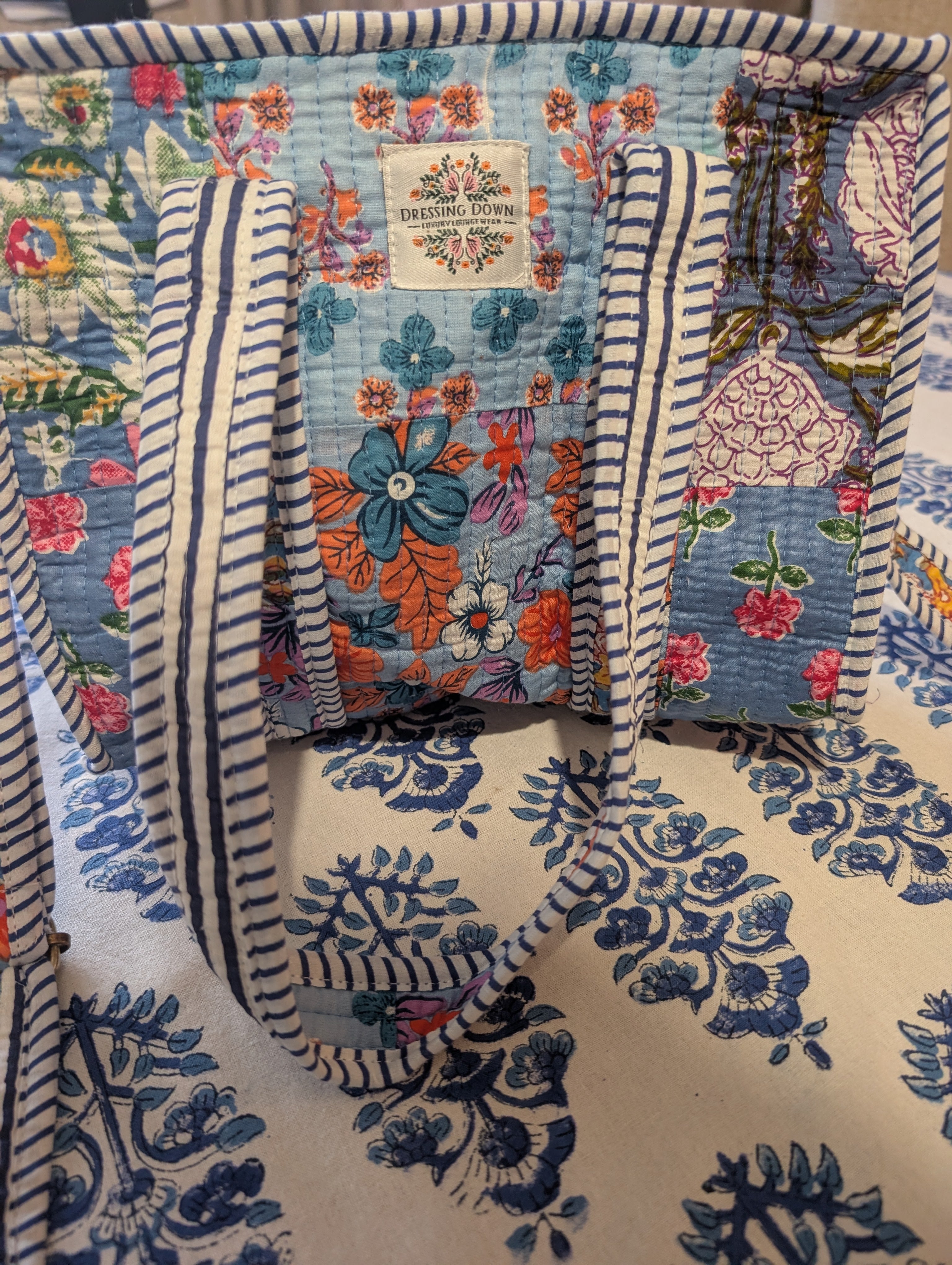 Blue cross over bag