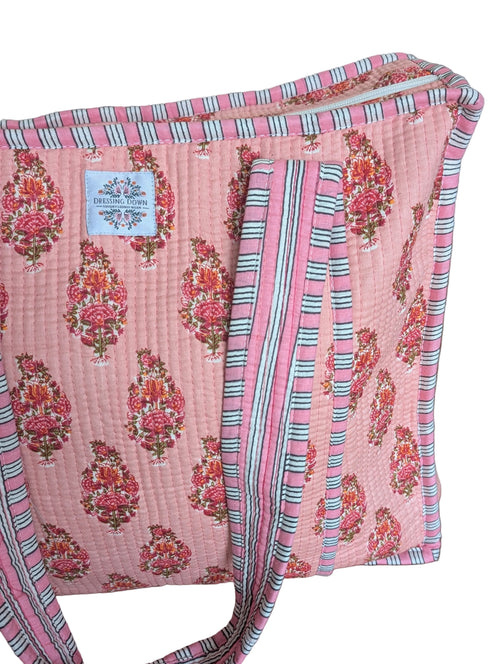 Baby Pink Paisley Tote Bag