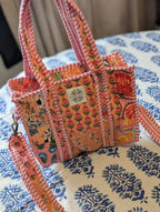 Pink Patchwork cross over bag