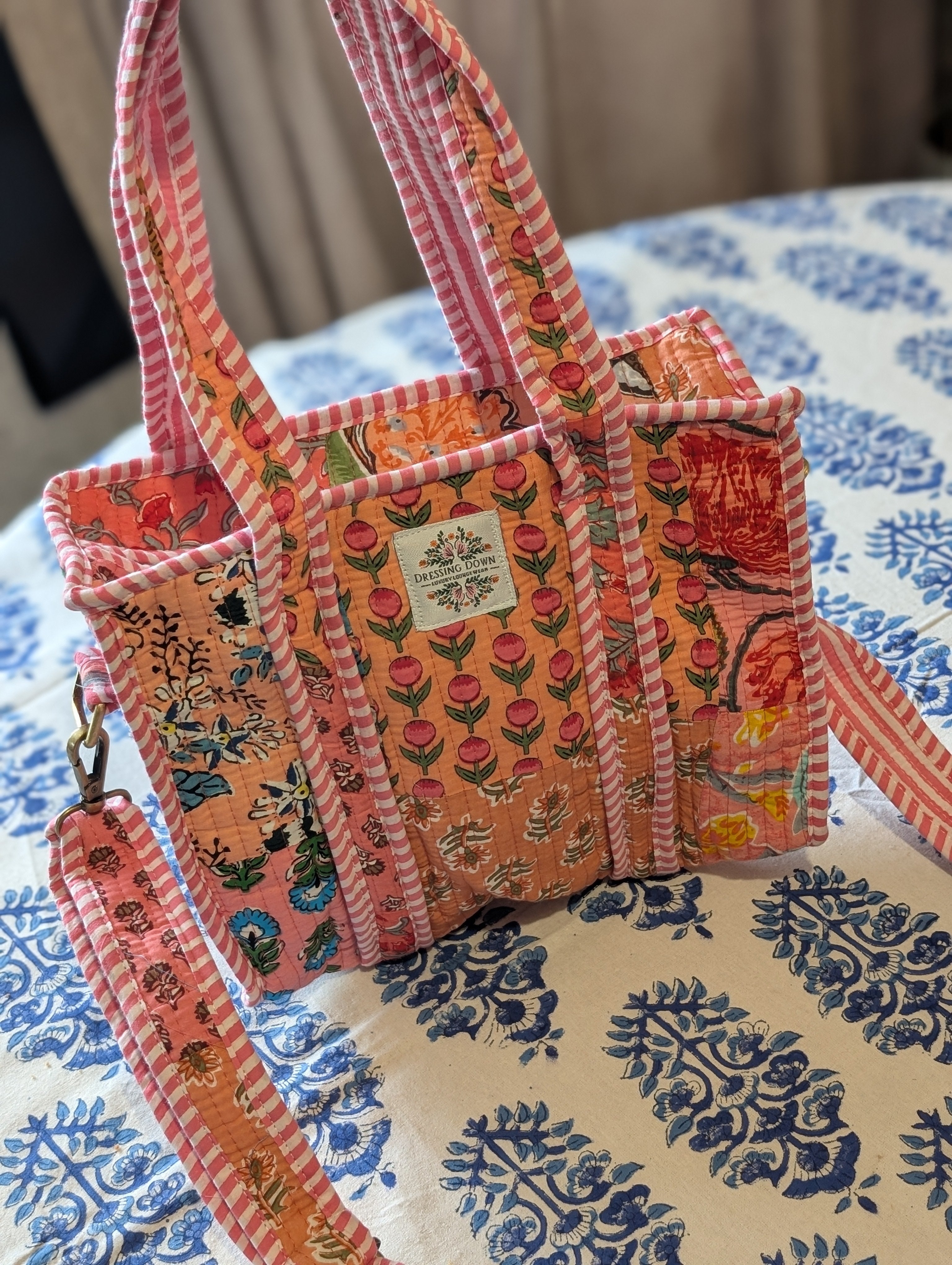 Pink Patchwork cross over bag