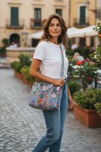 Blue cross over bag