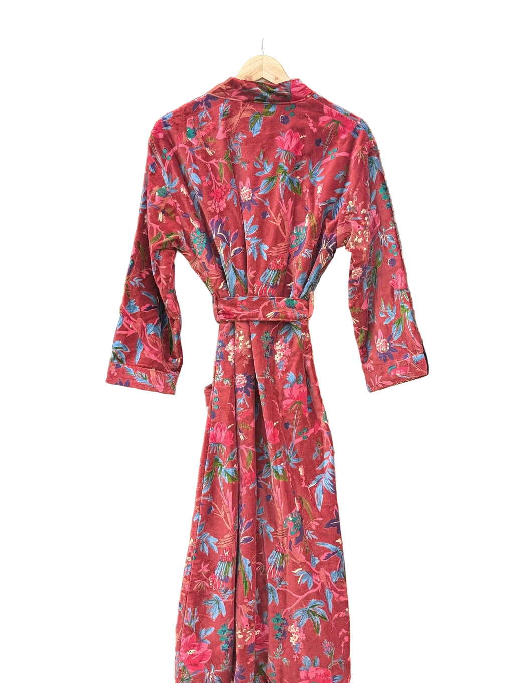 The Birds of Paradise Luxury Robe– Ruby Red