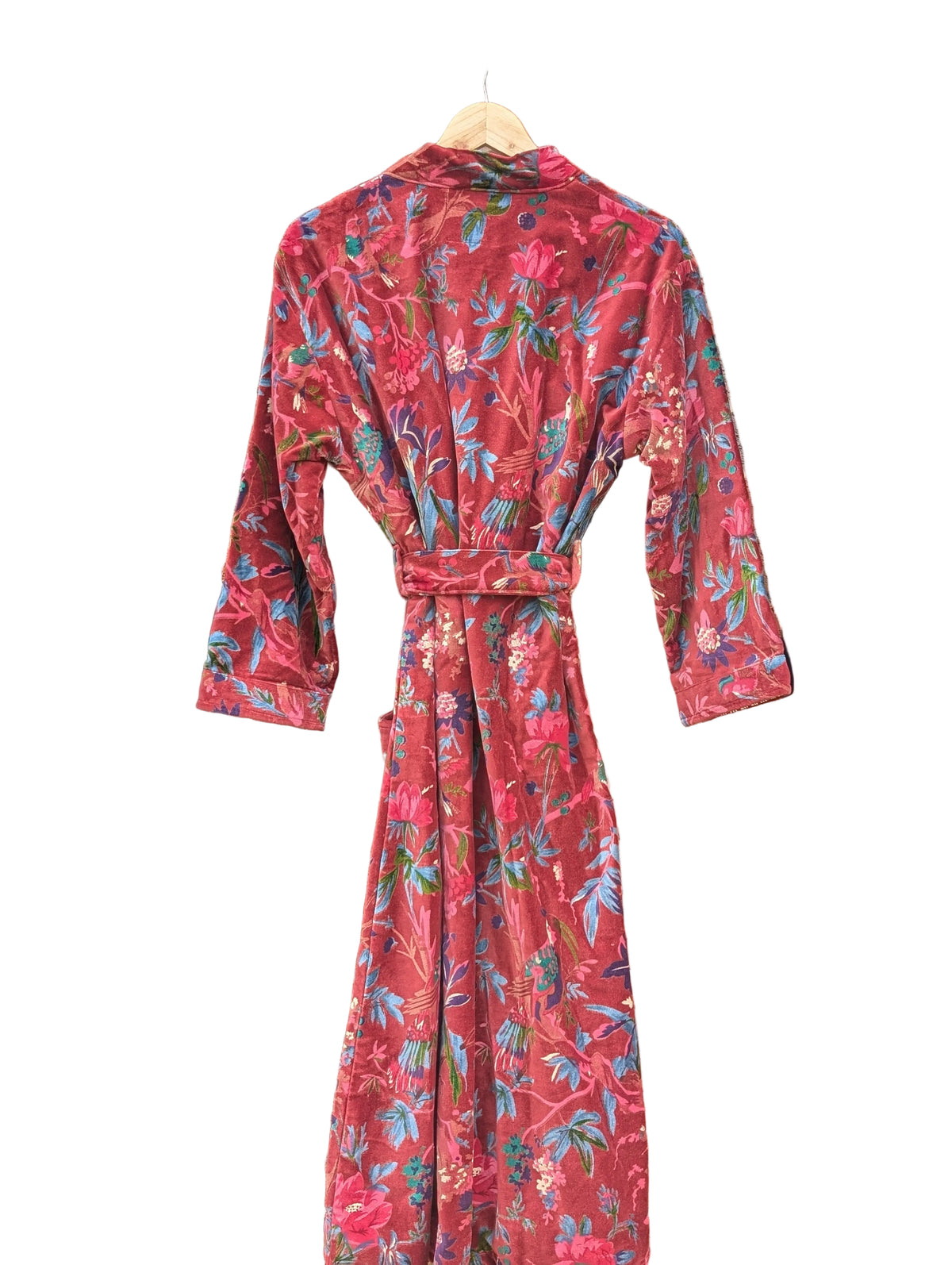 The Birds of Paradise Luxury Robe– Ruby Red