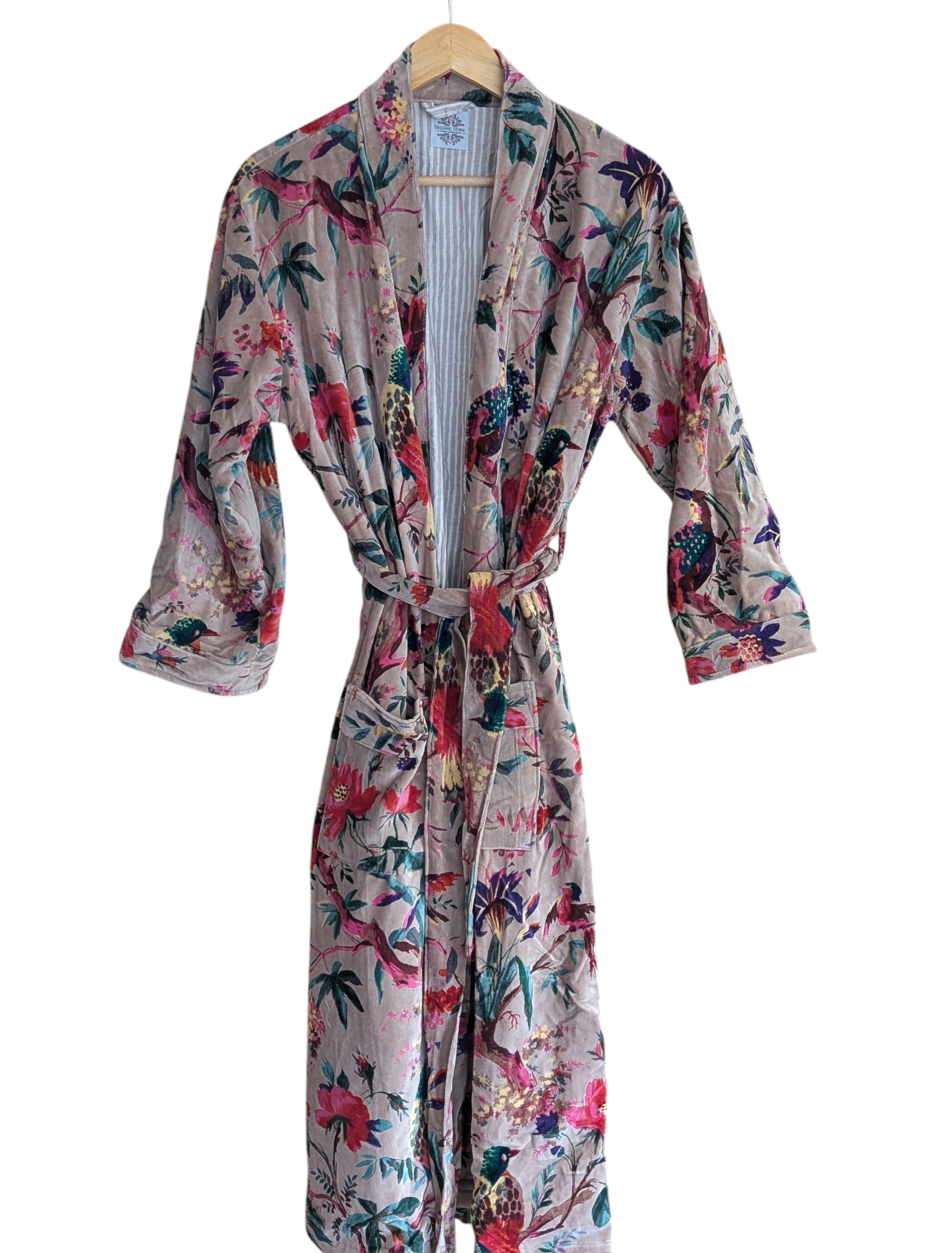 Muted Pink Velvet Robe