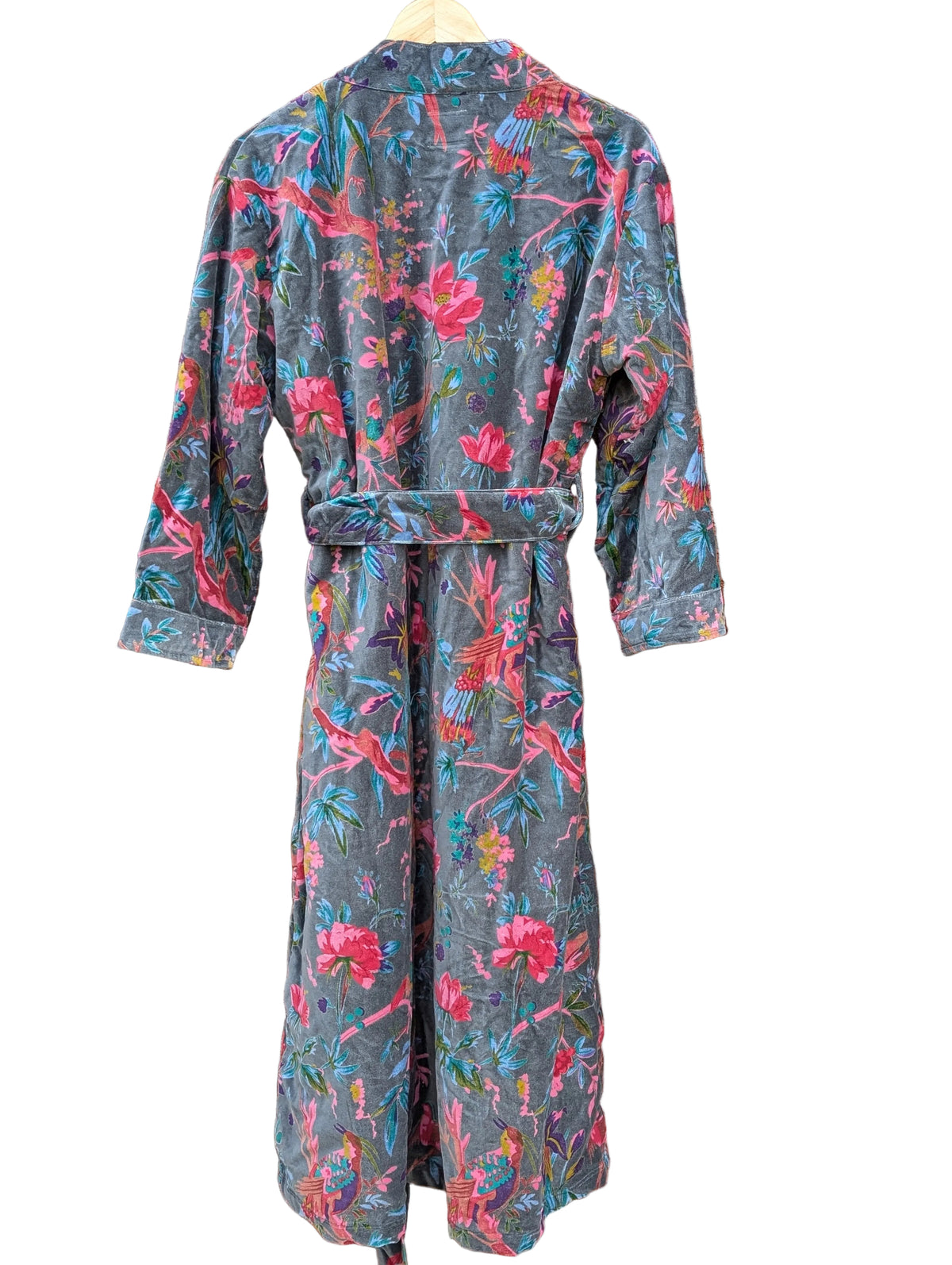 Bird of Paradise – Slate Blue Velvet Robe