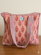 Baby Pink Paisley Tote Bag