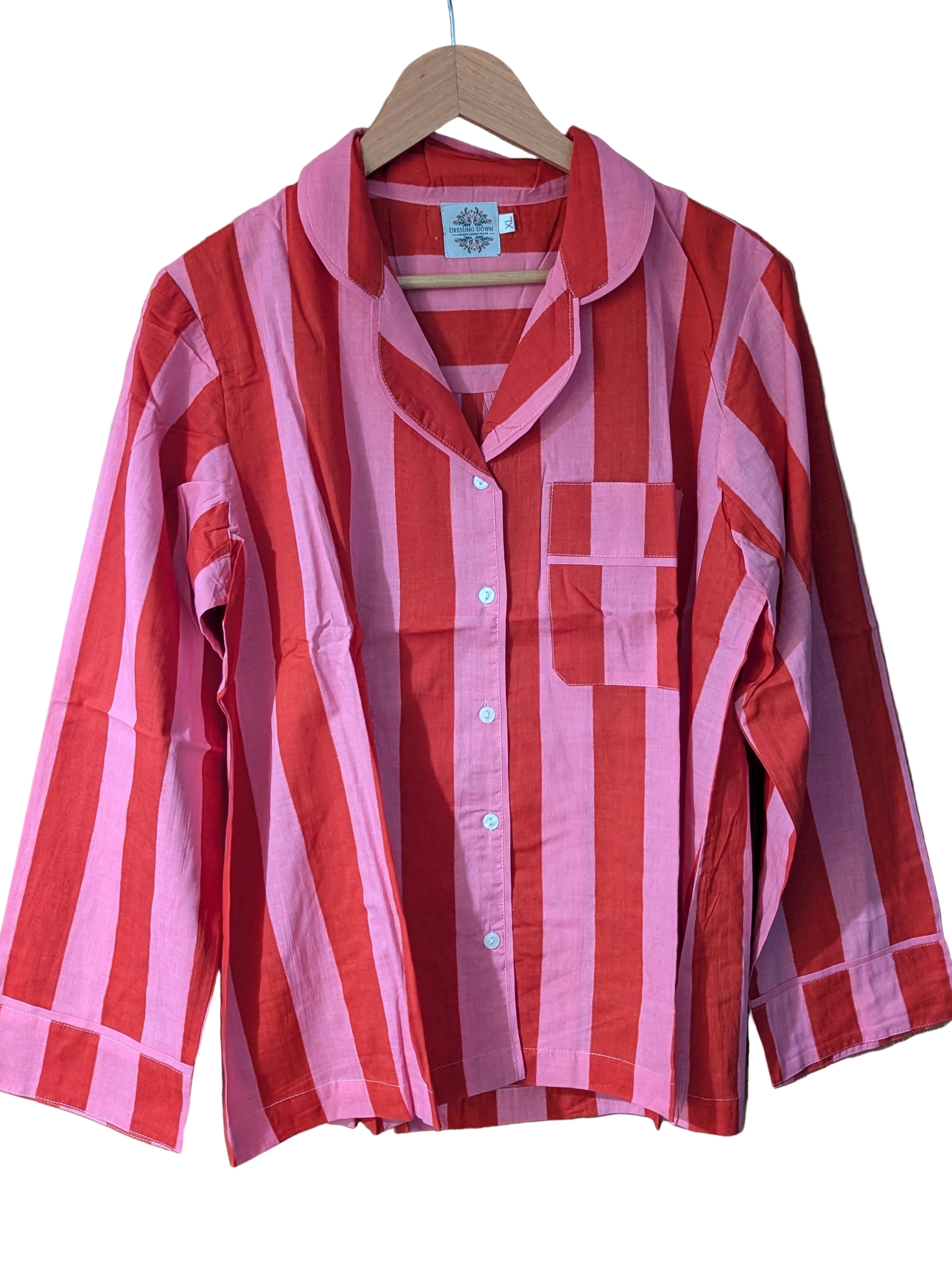 Pink Stripe Pajama Set