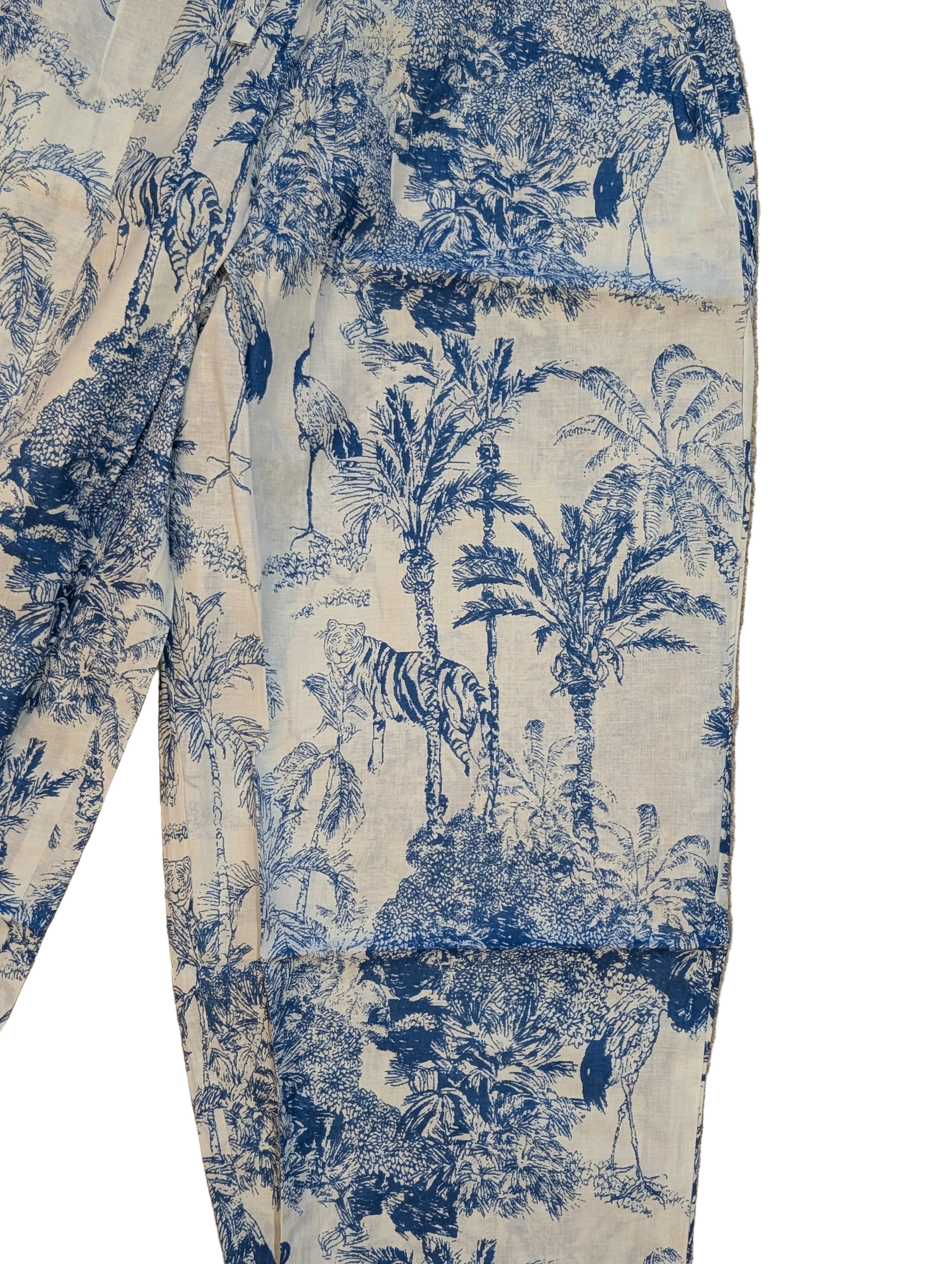 Blue Wildlife Pajama Set