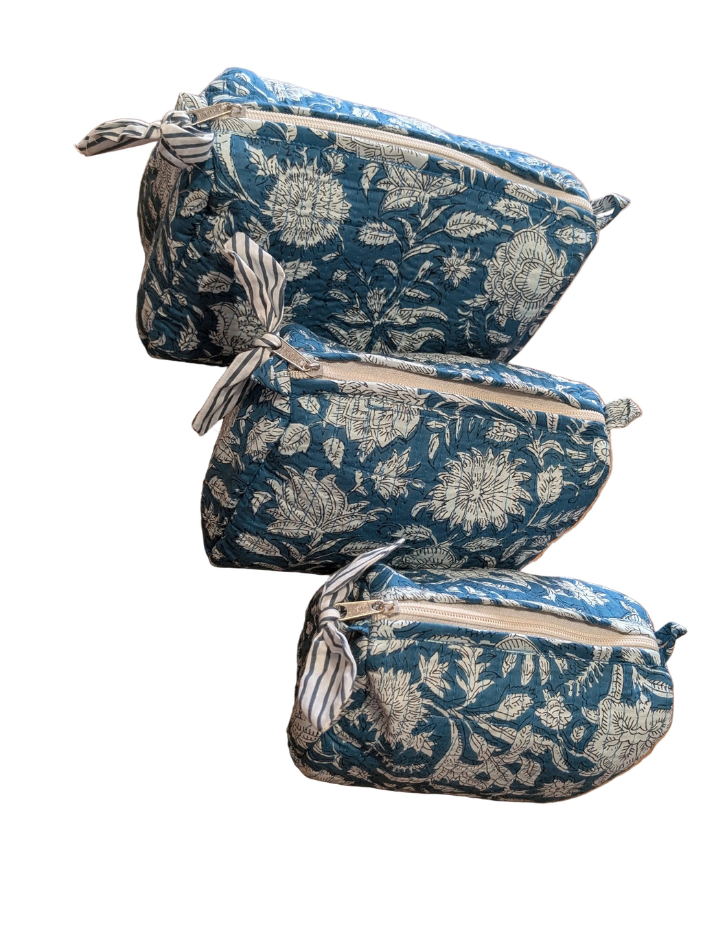 Dark blue Set of 3 Toiletry bags