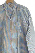 Blue Gingham 100% Cotton Pyjama Set