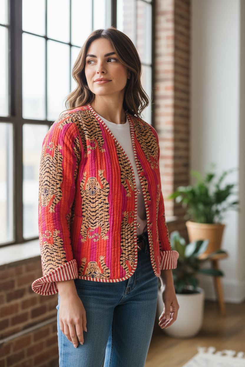 Orange and Pink Tiger Jacket