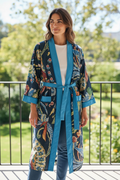 Dark Blue Lightweight 100% cotton robe