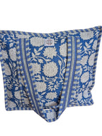 Dark Blue Floral Tote