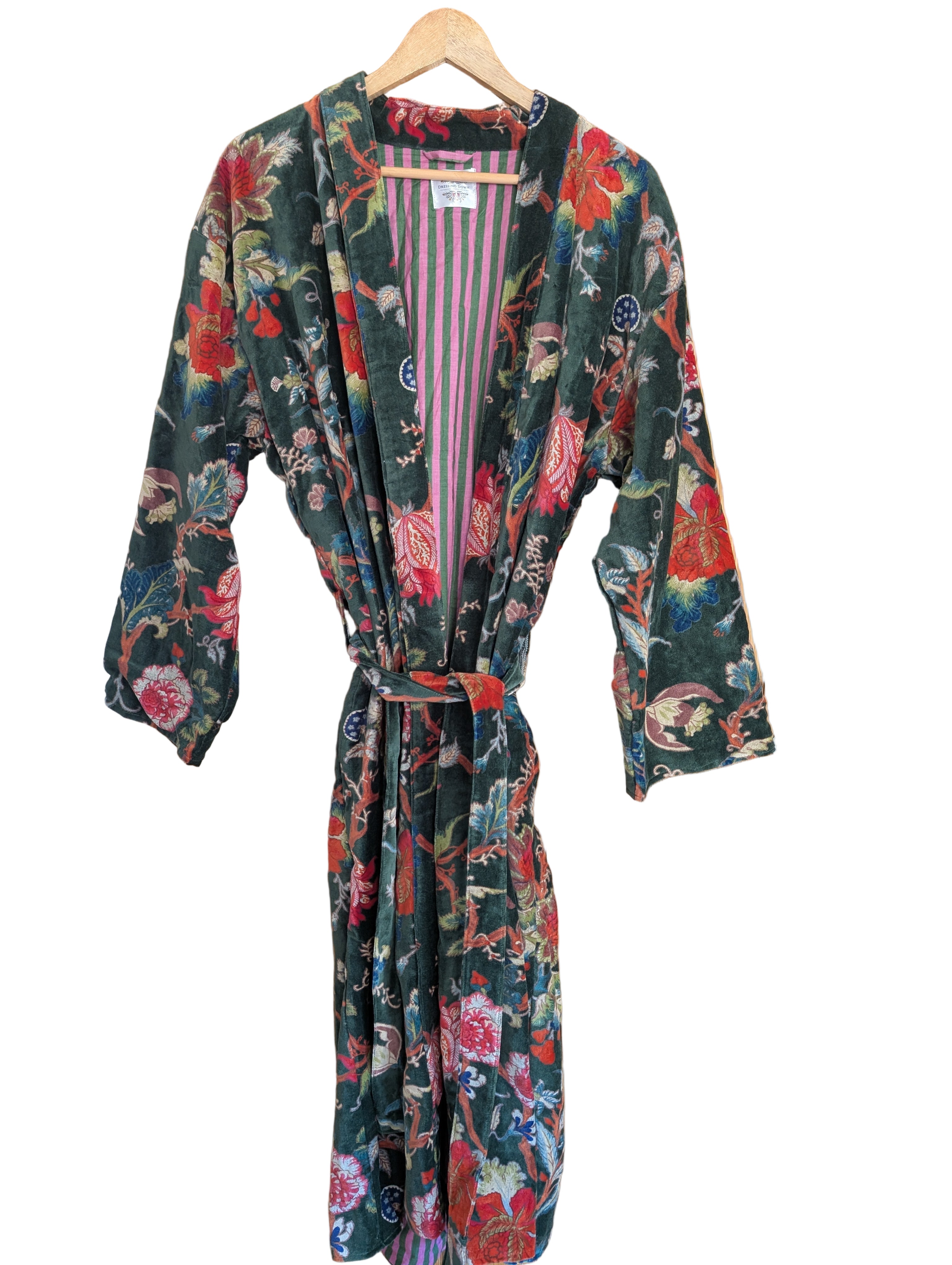 Dark Green Velvet Robe