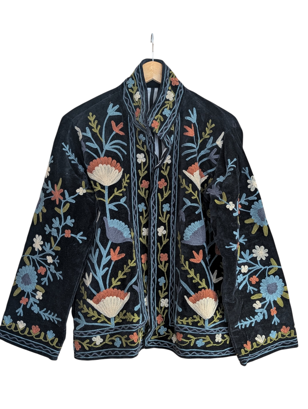 Black Velvet Suzani Jacket