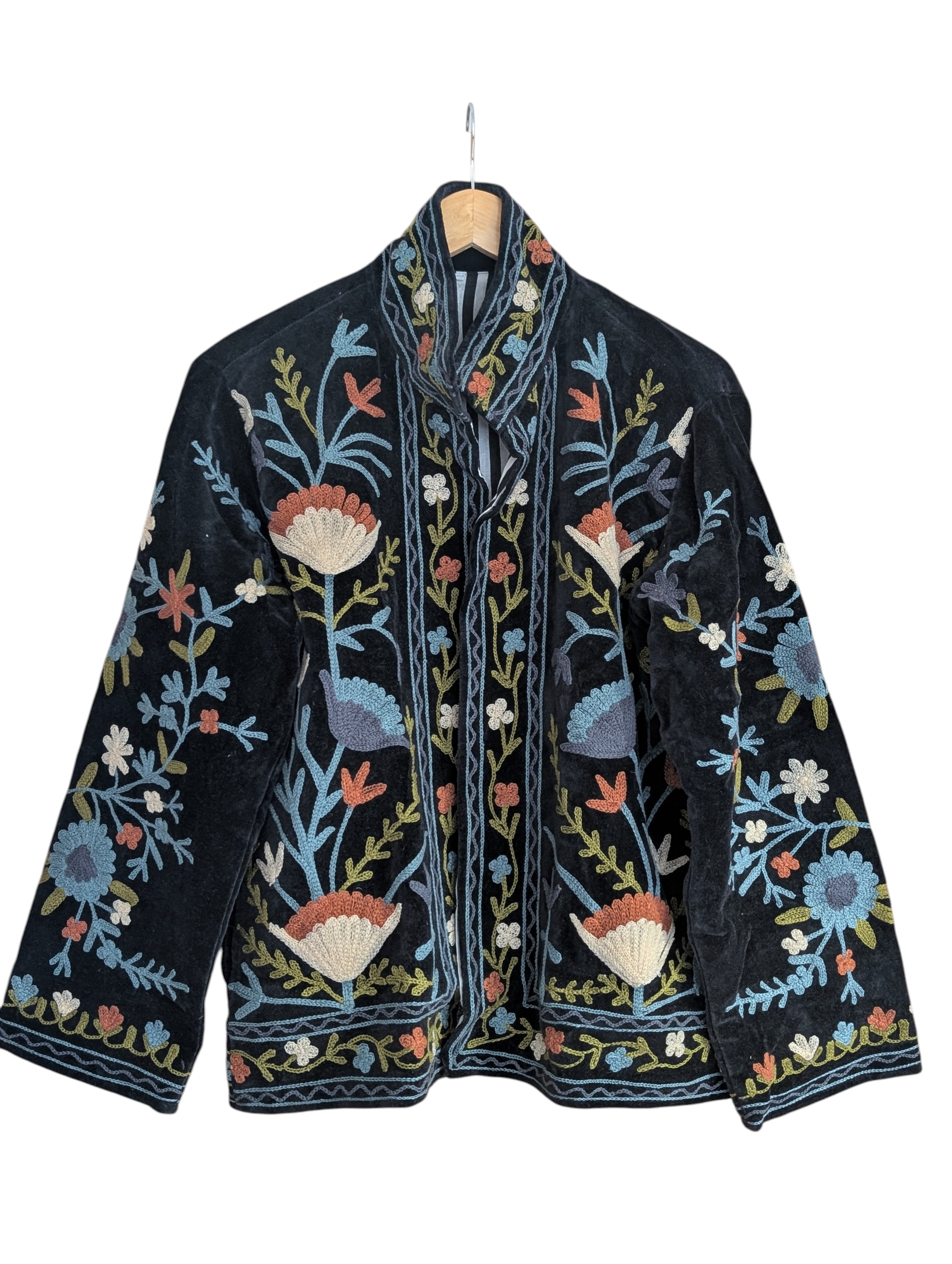 Black Velvet Suzani Jacket