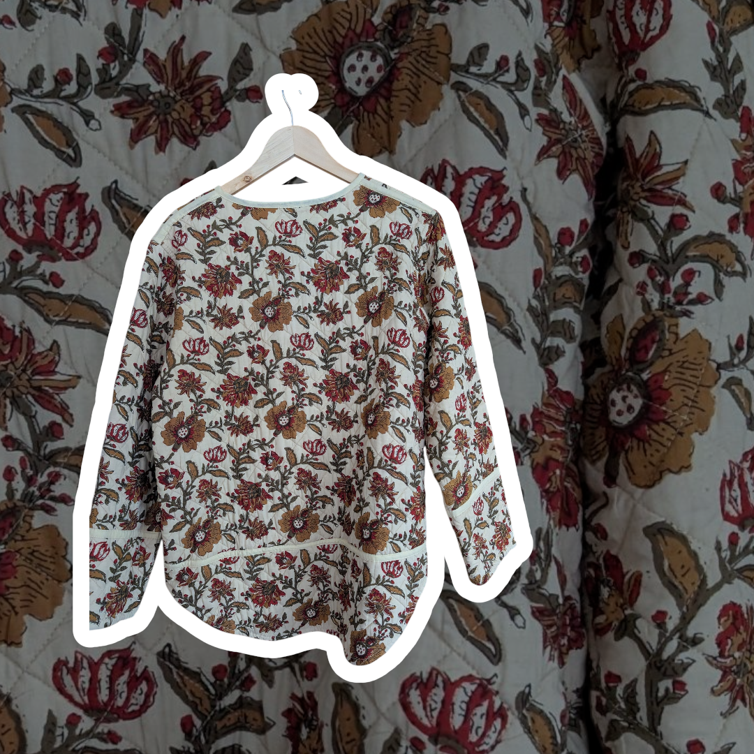 Handblock Printed Autumn Jacket