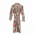 The Birds of Paradise Luxury Robe– Soft Olive.