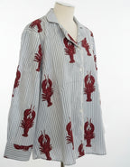 Blue stripe Lobster Printed 100% cotton Pajama set