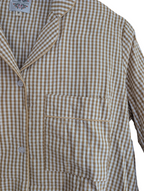 Beige Gingham 100% Cotton Pyjama Set