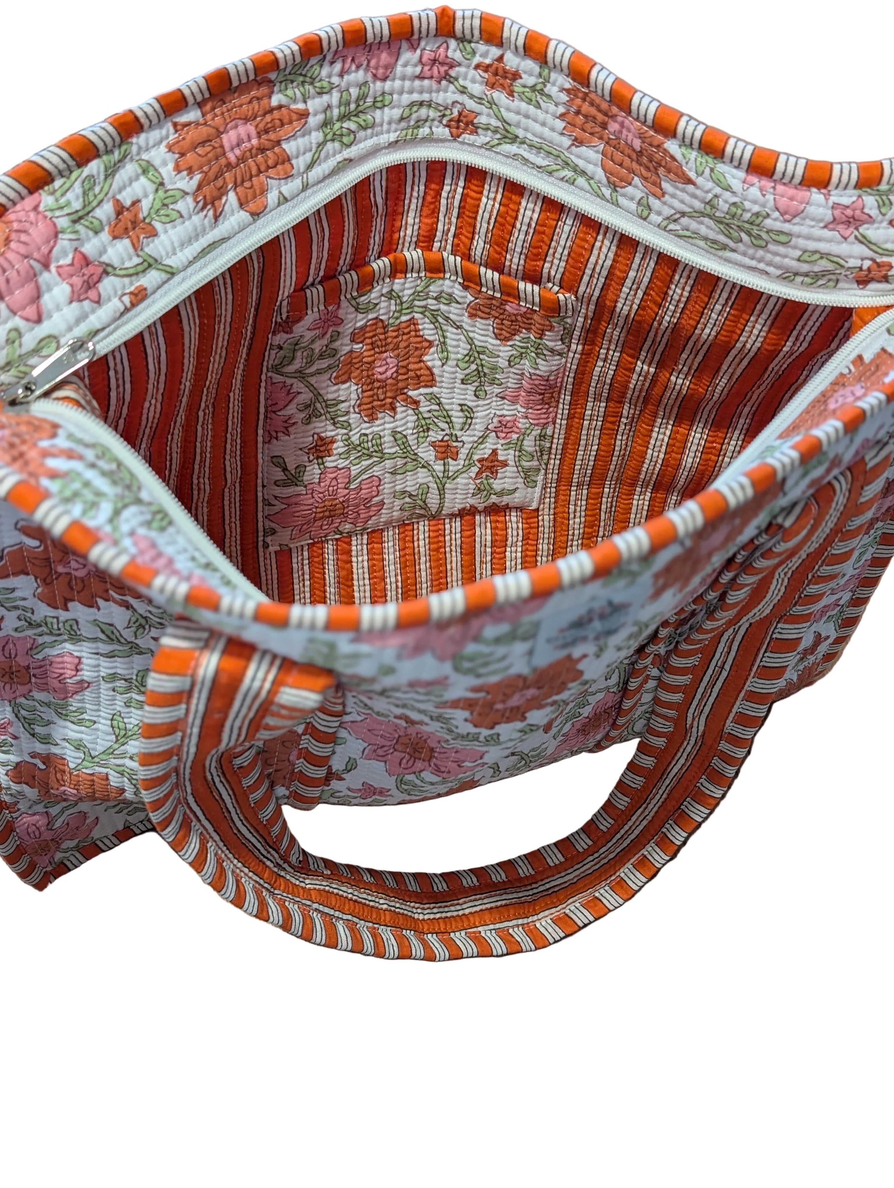 Orange and Pink Tote bag