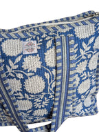 Dark Blue Floral Tote