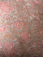 Floral handblock printed cushion