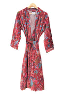 The Birds of Paradise Luxury Robe– Ruby Red
