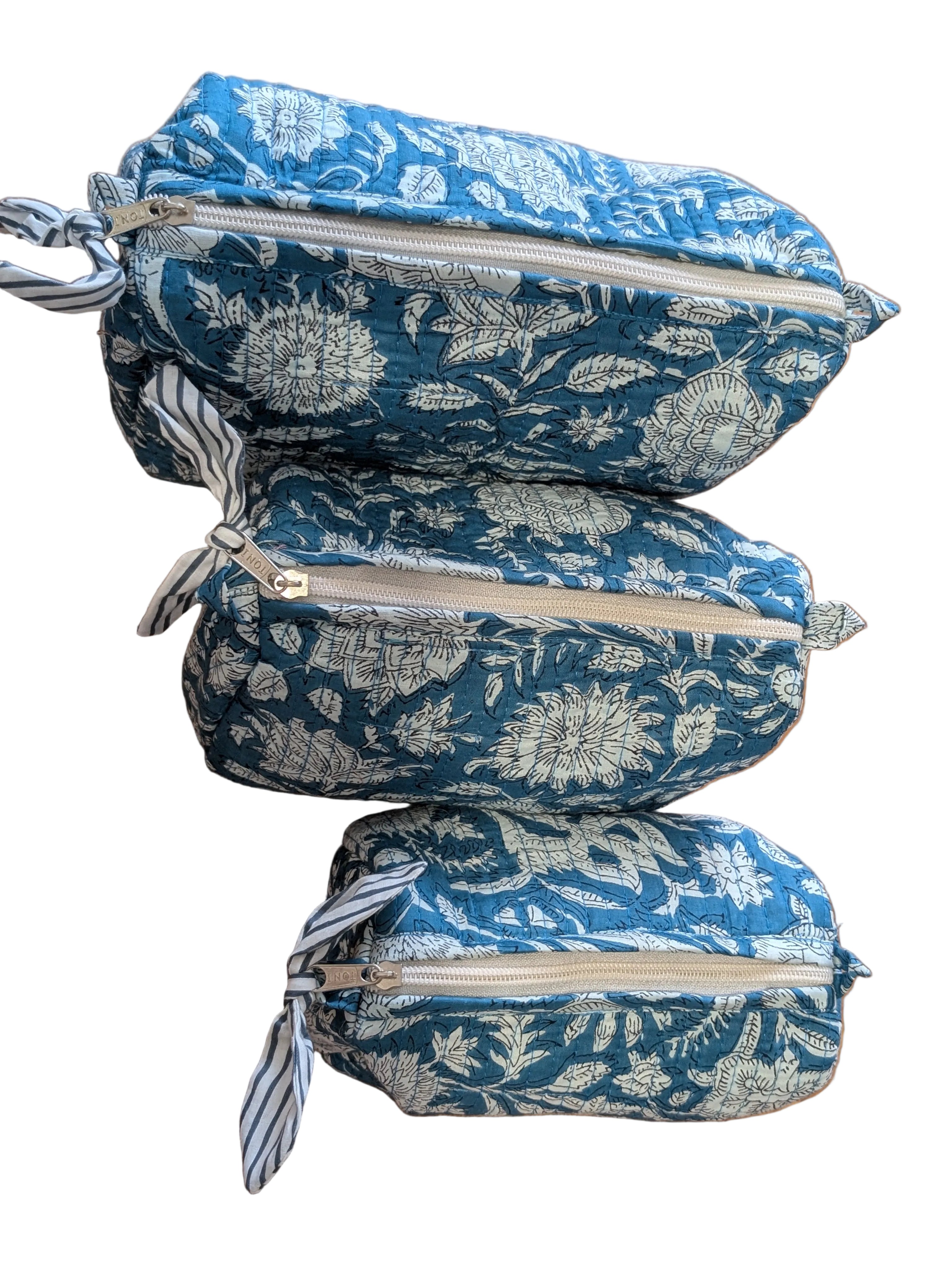 Dark blue Set of 3 Toiletry bags