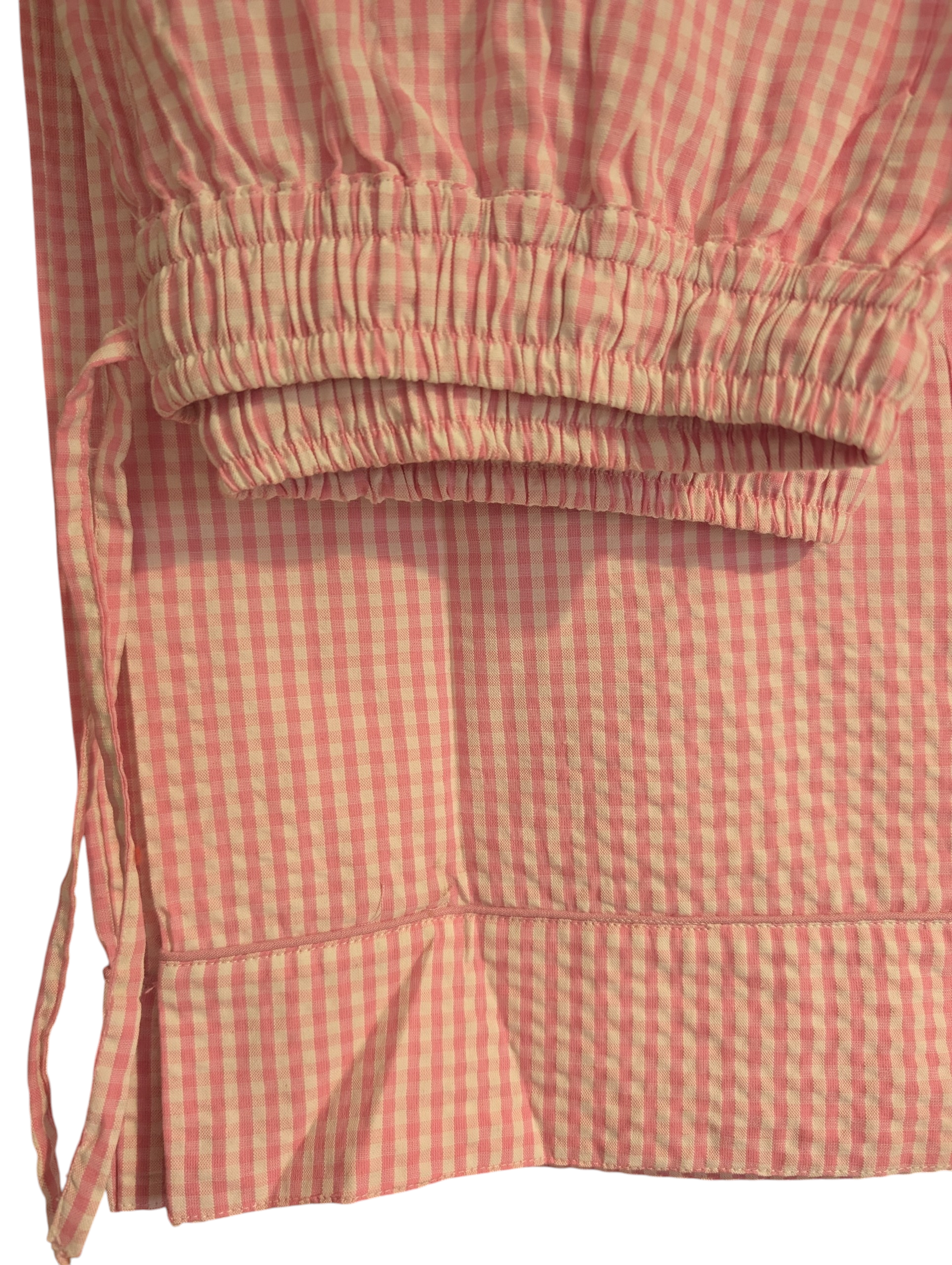 Pink Gingham 100% Cotton Pyjama Set